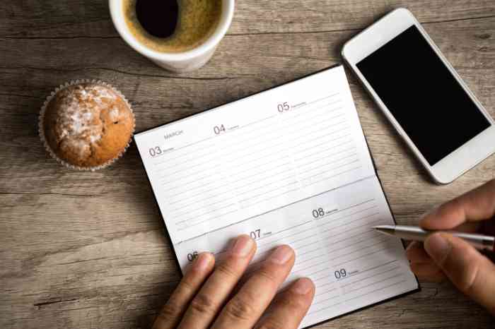 mesa com agenda telefone bolo café