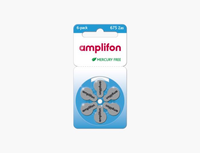Pack de pilhas tamanho 675 para aparelhos auditivos