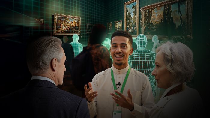 Aparelho auditivo ampli-mini AI ajuda a ouvir a voz do guia