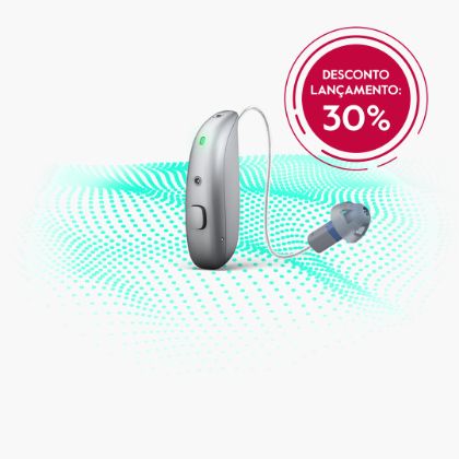 Aparelho auditiva ampli-mini AI com inteligência artificial